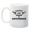 Qtees Africa Legends are Born in November Mug - White Photo