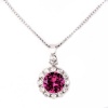 Civetta Spark Brilliance Pendent with Amethyst Swarovski Crystal & Sterling Silver Chain Photo