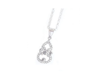 Photo of Miss Jewels 0.26ctw Cubic Zirconia Pendant with 925 Sterling Silver Necklace - 42cm