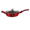 Berlinger Haus Marble Coating Deep Frypan with Lid 32cm - Burgundy Metallic Photo