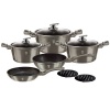 Berlinger Haus Marble Coating Cookware 10 Piece Set - Carbon Metallic Photo