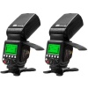pixel X900N PRO Set of Two 60 GN Lithium Battery Radio Speedlites for Nikon Photo