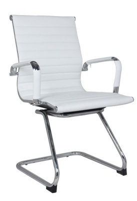 Photo of TOCC Ribbed Visitors Office Chairs - Set of 2 Per Box - White