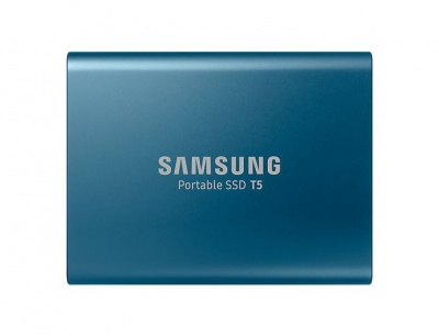 Photo of Samsung T5 Portable 500GB Solid State Drive - Blue