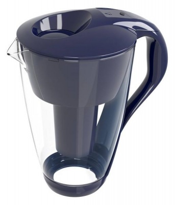 Photo of PearlCo Glass Water Filter Jug Dark Blue with One Cartridge