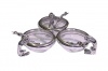 Diana Carmichael Cheetah Drinking 90mm Triple Dish with 3x Spoons Set Photo
