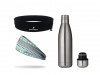 TheGoodSport Unisex 3 Piece Fitness Set - Black & Silver Photo