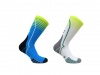 Vitalsox Vital Crew 2 Pack Compression Socks - White & Turquoise Photo