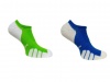 Vitalsox Court Sport No-Show 2 Pack Compression Socks - Royal & Lime Photo