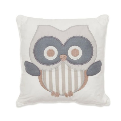 Photo of Babes & Kids Baby Owl Scatter Cushion - Grey Stripe