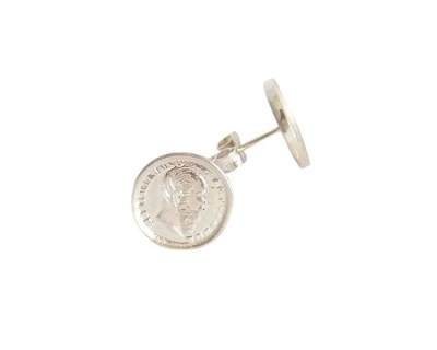 Miss Jewels 925 Sterling Silver Peso Coin Style Earrings 11mm