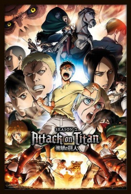 Photo of Attack On Titan - Season 2 Collage Poster with Black Frame