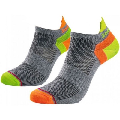 Photo of 1000 Mile Ladies Double Layer Liner Socks - Grey & Lumo