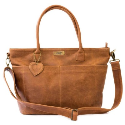 Photo of Mally Beula Leather Baby Bag - Toffee
