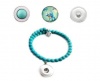 Urban Charm Turquoise Beaded Snap Bracelet - Birds of Paradise Photo