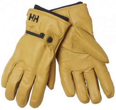 Photo of Helly Hansen Mens Leather Vor Ski Gloves - New Wheat