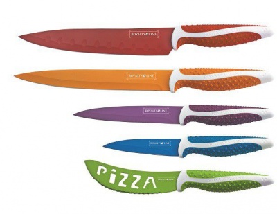 Photo of Royalty Line 5 Piece Non-Stick Colourful Knife Set