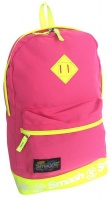 SMASH Neon PVC Trim 2 Pocket Backpack Pink