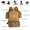 Tactical Backpack with 3 Molle Bags - Khaki Photo