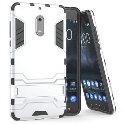 Photo of Nokia 2-in-1 Hybrid Dual Shockproof Stand Case for 6 - Silver
