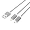 Unitek 1.5m 2" 1 Micro & Lightning Cable - Grey Photo