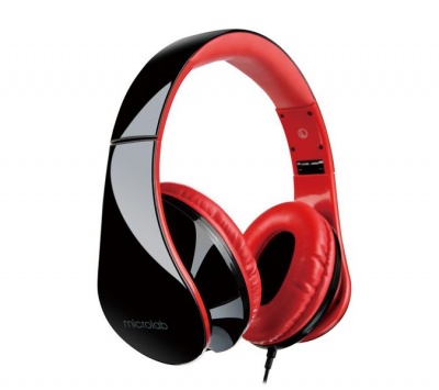 Photo of Microlab K360 Foldable Headphones - Black & Red