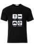Thinking out Loud Men's "eat sleep game repeat" Short Sleeve T-Shirt - Black Photo