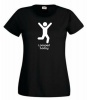 Thinking out Loud Ladies "i pooped today" Short Sleeve T-Shirt - Black Photo