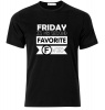 Thinking out Loud Men's "FRIDAY IS MY SECOND FAVOURITE F WORD" Short Sleeve T-Shirt - Black Photo