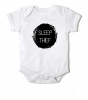 Just Kidding Junior "SLEEP THIEF" Short Sleeve Onesie - White Photo