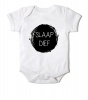 Just Kidding Junior "SLAAP DIEF" Short Sleeve Onesie - White Photo