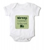 Just Kidding Junior "Warning: i overreact to the word No" Short Sleeve Onesie - White Photo