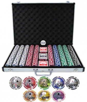 Photo of SA Poker Shop Big Texas Holdem Poker Chip Set - 1000 Piece