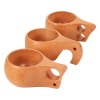 3-Piece Nordic Style Wooden Cup with Carabiner Photo