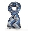 Lily & Rose Soft Aztec Ruffled Edge Scarf - Navy Photo
