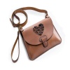 Yuppie Gift Baskets Heart Bag of Love - Brown Leather Photo