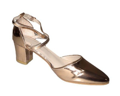 Photo of Women's Pointy Block Heels - Rose Gold