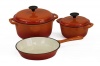 Fine Living - Red Lifestyle Cast Iron Cookware - Set of 5 Photo