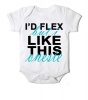 Just Kidding Unisex I'd Flex But I Like This Onesie Short Sleeve Onesie - White Photo