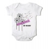 Just Kidding Girls Boeremeisie By Hart Short Sleeve Onesie - White Photo