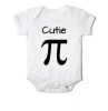 Just Kidding Unisex Cutie Pie Short Sleeve Onesie - White Photo