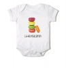 Just Kidding Unisex Little Macaron Short Sleeve Onesie - White Photo