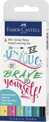 Photo of Faber Castell Faber-Castell - Hand Lettering Pitt Artist Pen - Pastel
