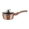 Berlinger Haus 16cm Marble Coating Sauce Pan with Glass Lid - Rose Gold Metallic Photo