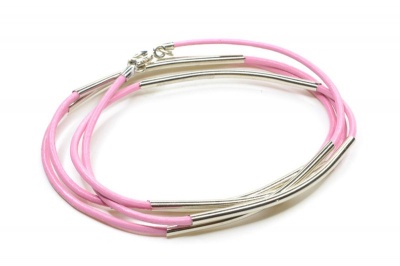 Photo of Sourcery Supply Co Leather Bracelet - Rose