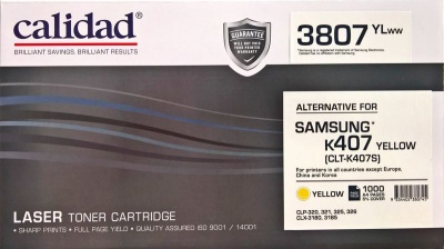 Photo of Samsung Calidad 3807-YLWW Yellow Toner Alternative For K407