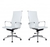 TOCC Set of 2 Ribbed High Back Office Chair - White Photo