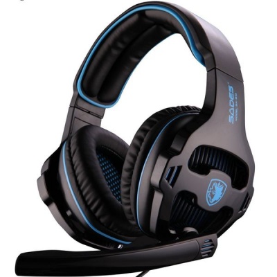 Photo of Sades 810 Gaming Headphones with Mic - Black & Blue