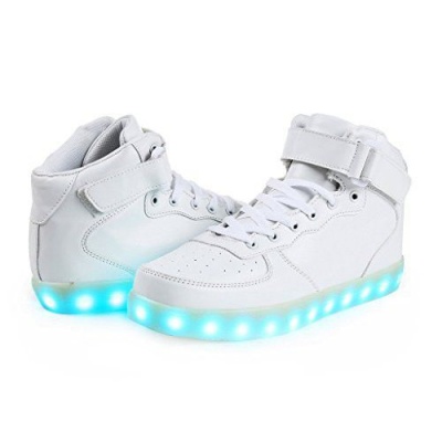 Photo of Boys Hi-Top LED Sneakers - White