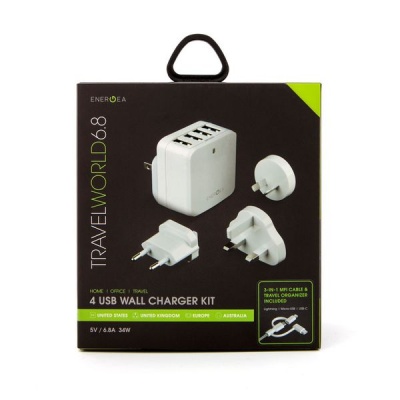 Photo of Energea TravelWorld 4 Port USB Wall Charger Kit